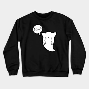 Halloween Boo Ghost Cat Version Purple Crewneck Sweatshirt